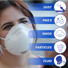 Load image into Gallery viewer, N95 Cup Mask - FDA Certified & NIOSH Approved - White