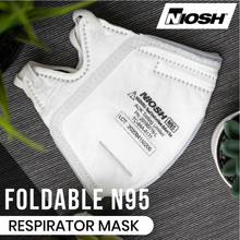 Load image into Gallery viewer, N95 Folding Mask - FDA Certified &amp; NIOSH Approved - White
