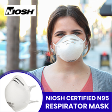 Load image into Gallery viewer, N95 Cup Mask - FDA Certified &amp; NIOSH Approved - White
